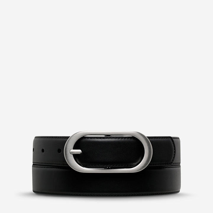 Final Loop Belt - Black Nappa/Silver - Stanleyandstone