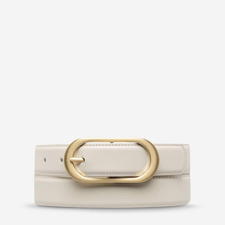 Final Loop Belt - Ivory Nappa/Gold - Stanleyandstone