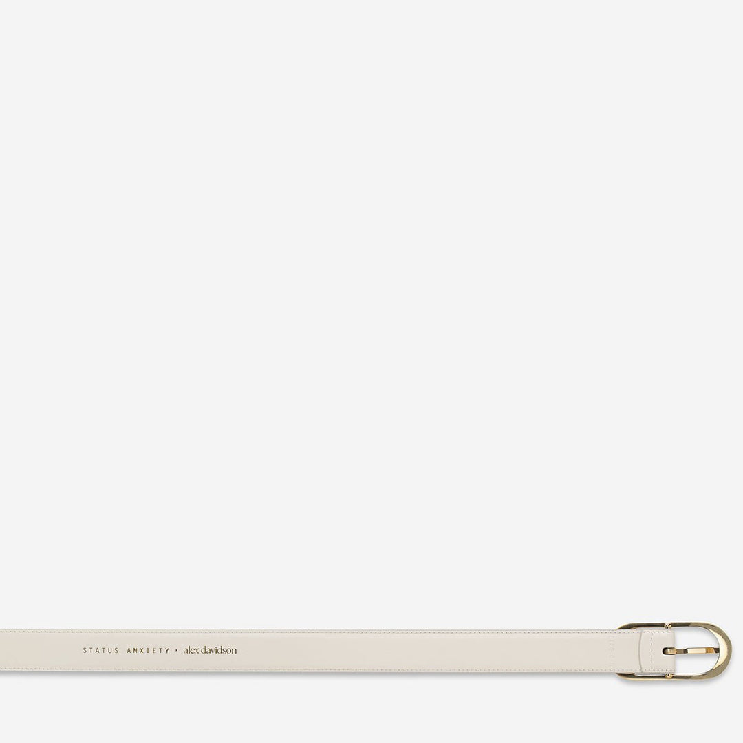 Final Loop Belt - Ivory Nappa/Gold - Stanleyandstone