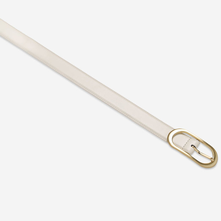 Final Loop Belt - Ivory Nappa/Gold - Stanleyandstone