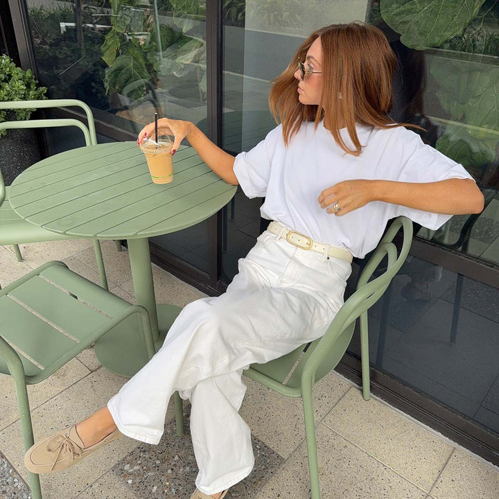 Final Loop Belt - Ivory Nappa/Gold - Stanleyandstone