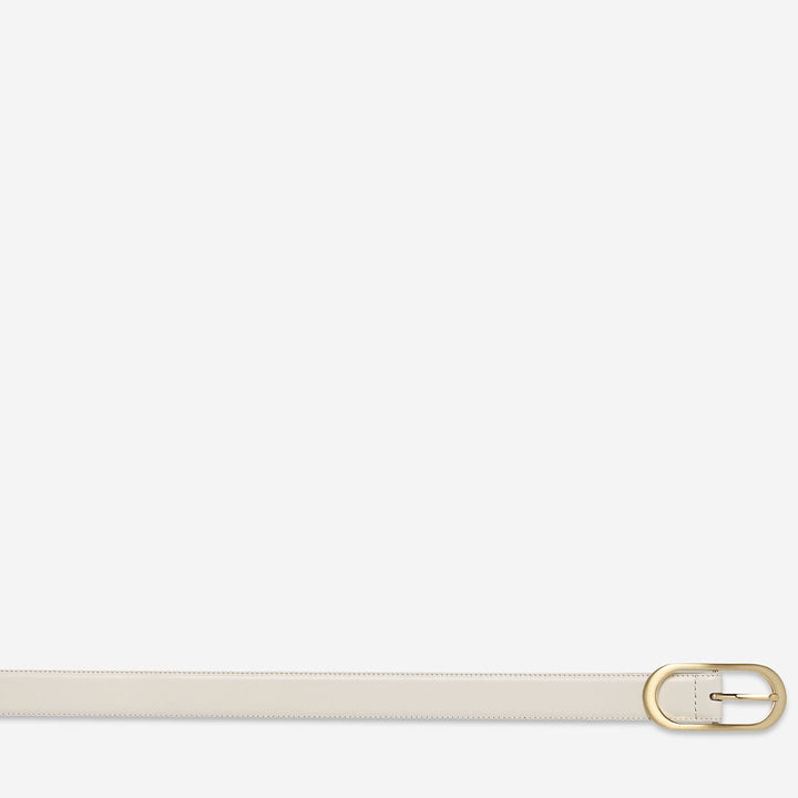 Final Loop Belt - Ivory Nappa/Gold - Stanleyandstone