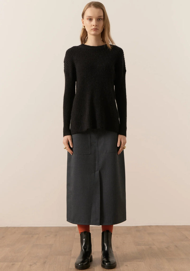 Fitch Ribbed Knit - Black knits POL