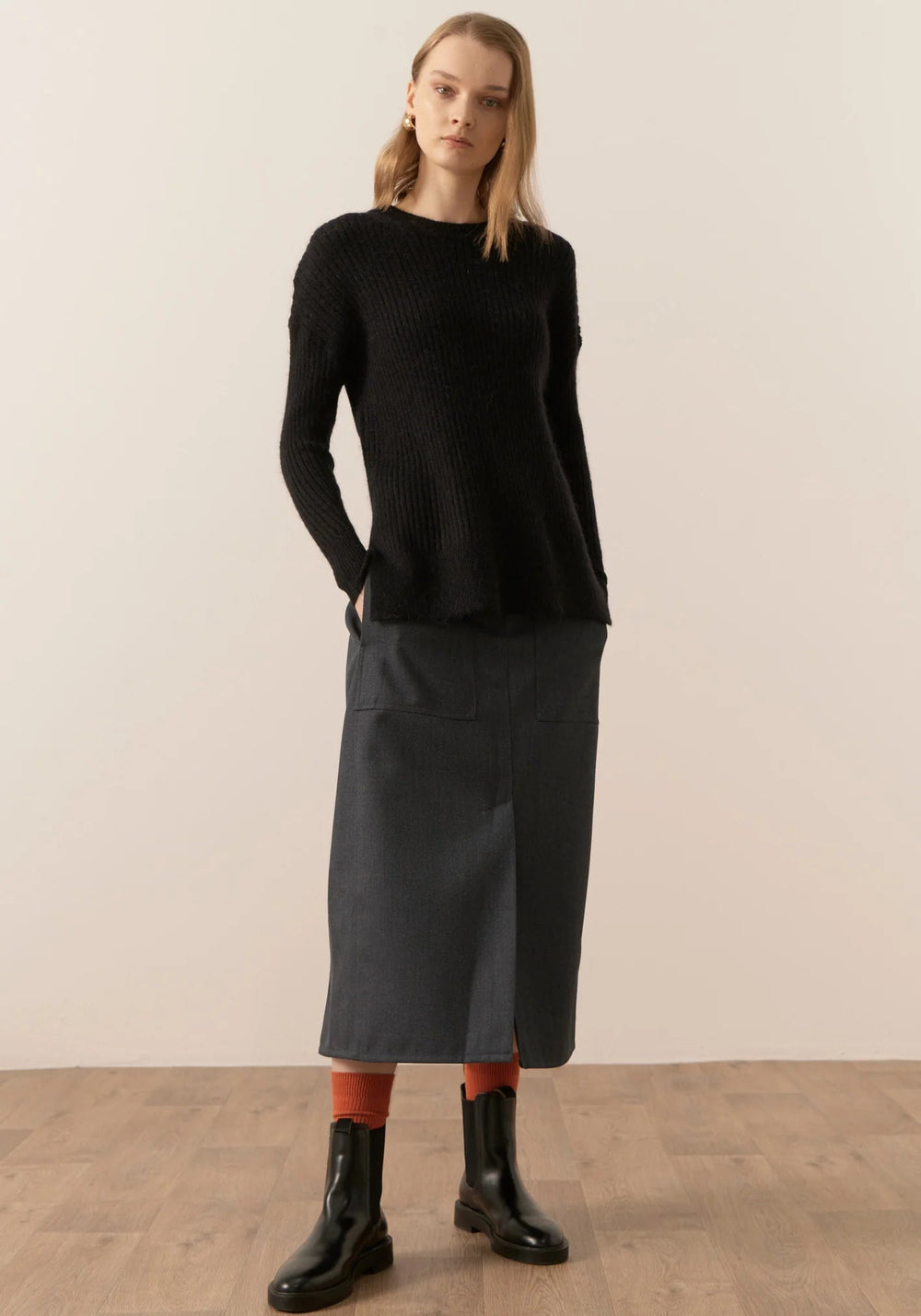 Fitch Ribbed Knit - Black knits POL