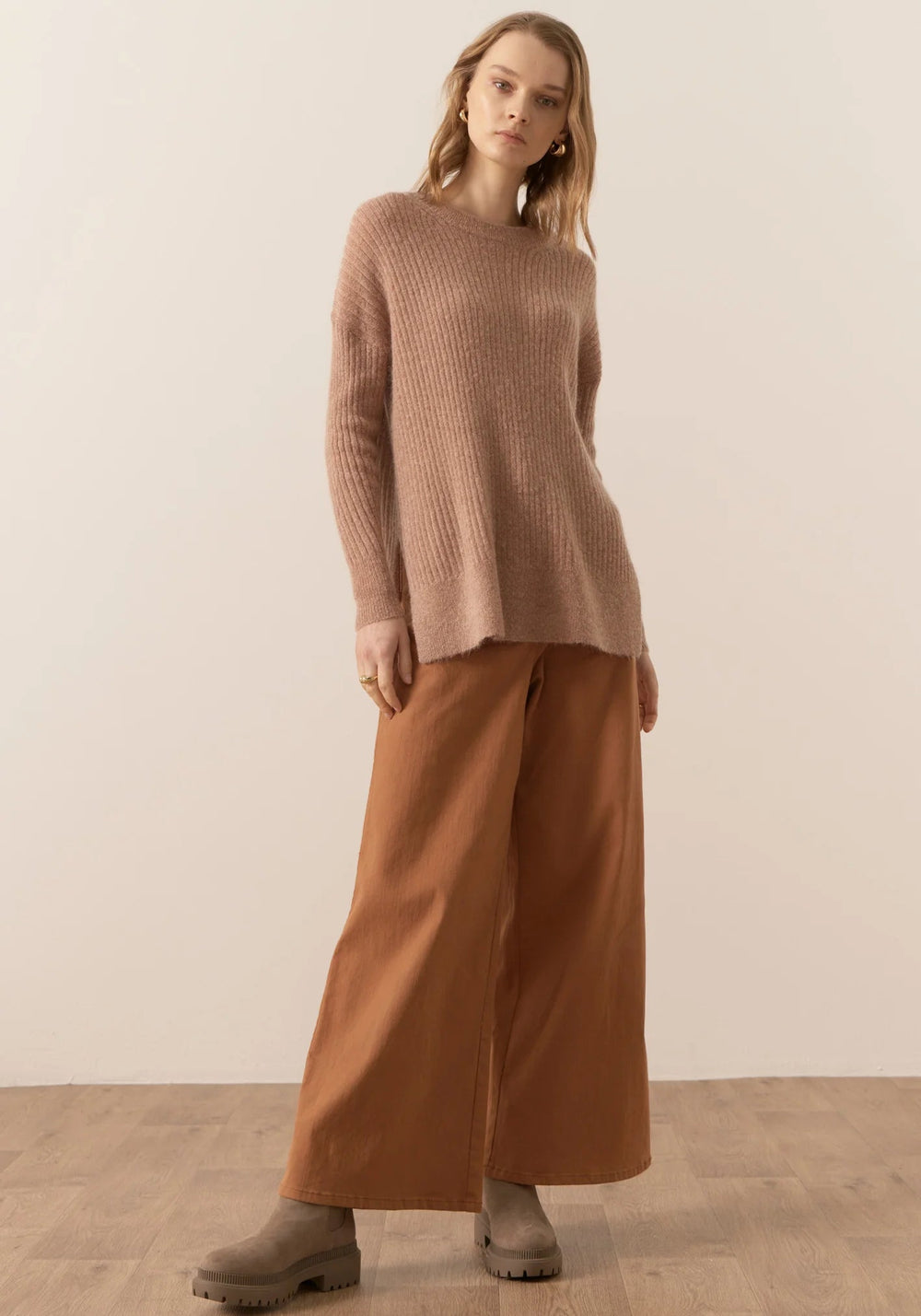 Fitch Ribbed Knit- Blush knits POL