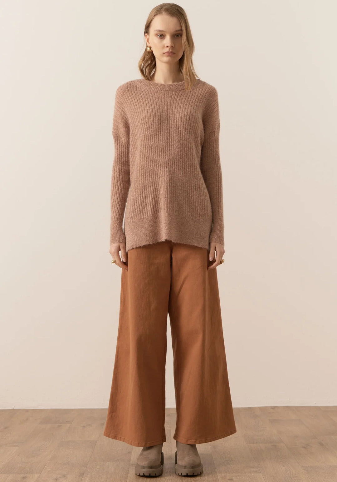 Fitch Ribbed Knit- Blush knits POL