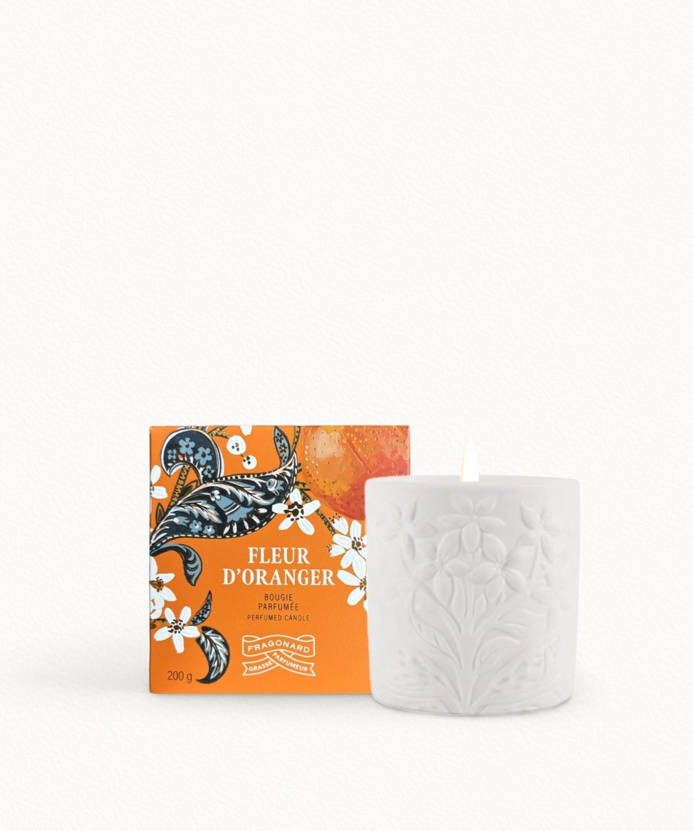 Fleur d'Oranger (Orange Blossom) Candle in Porcelaine pot 200g Fragonard Candle Fragonard
