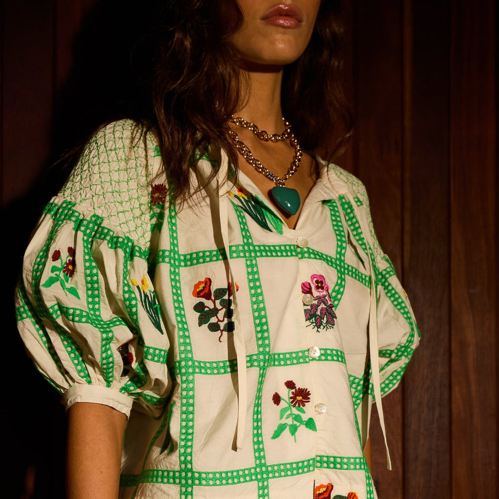 Florina Blouse - Porcelain Blouse Sage & Clare