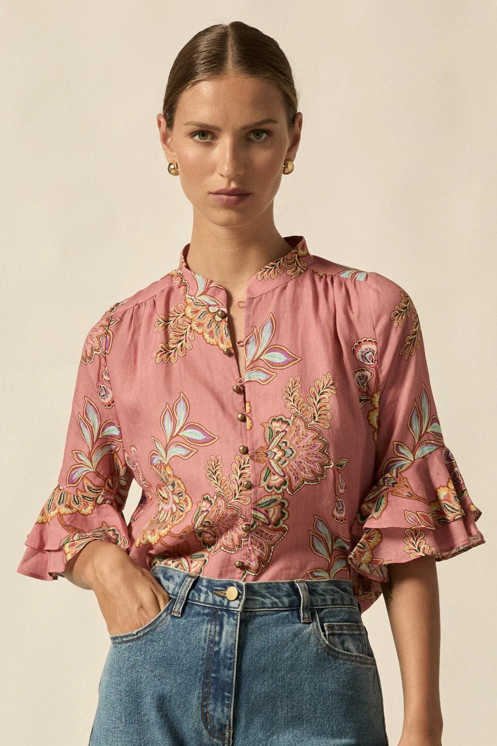 Fluctuate Top - Kgari Bloom blouse Zoe Kratzmann