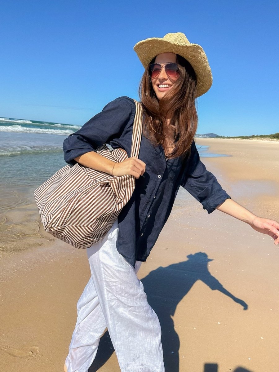 Forever Navy Boyfriend Linen Shirt Hut