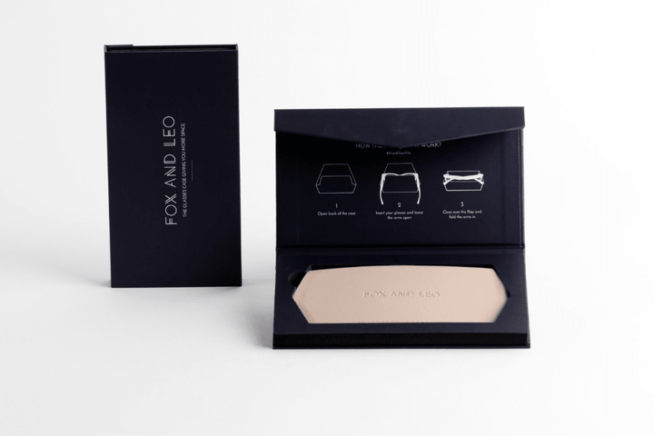 Fox and Leo glasses case - Blush Fox and Leo