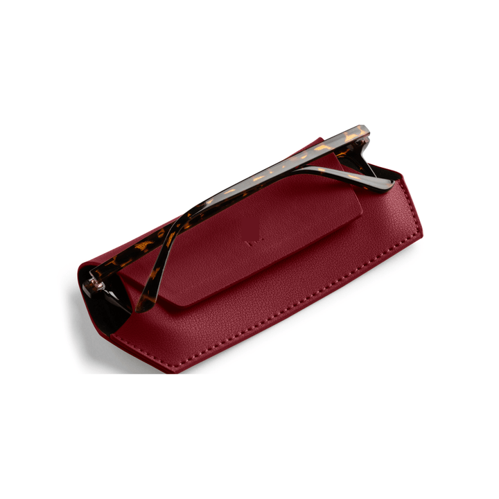 Fox and Leo glasses case - Burgundy Fox and Leo