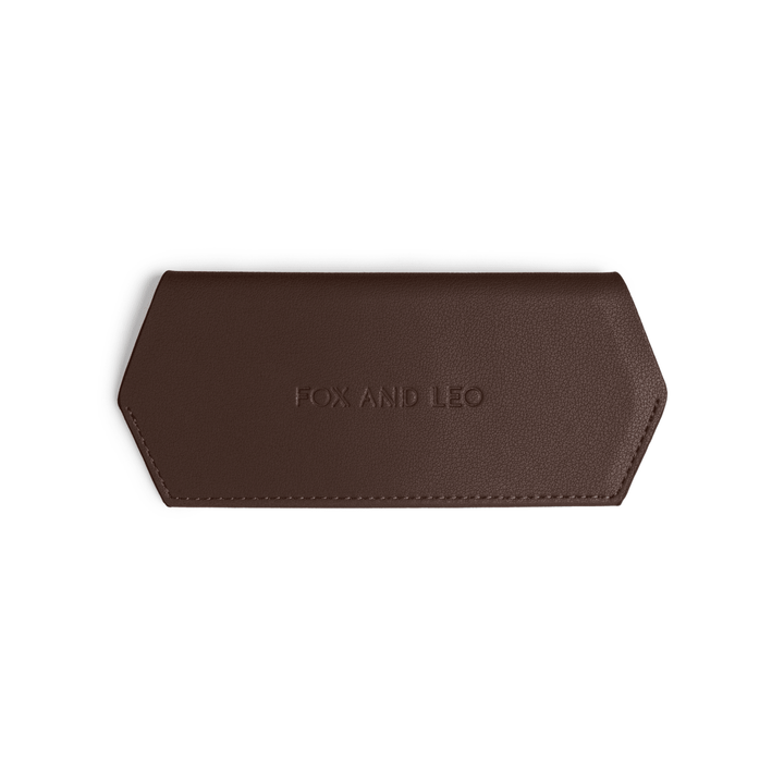 Fox and Leo glasses case - Chocolate Fox and Leo