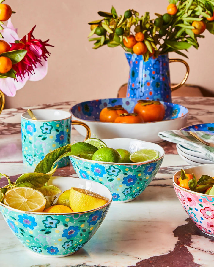 Foxy Flower Green Rice Bowl bowl Carla Dinnage