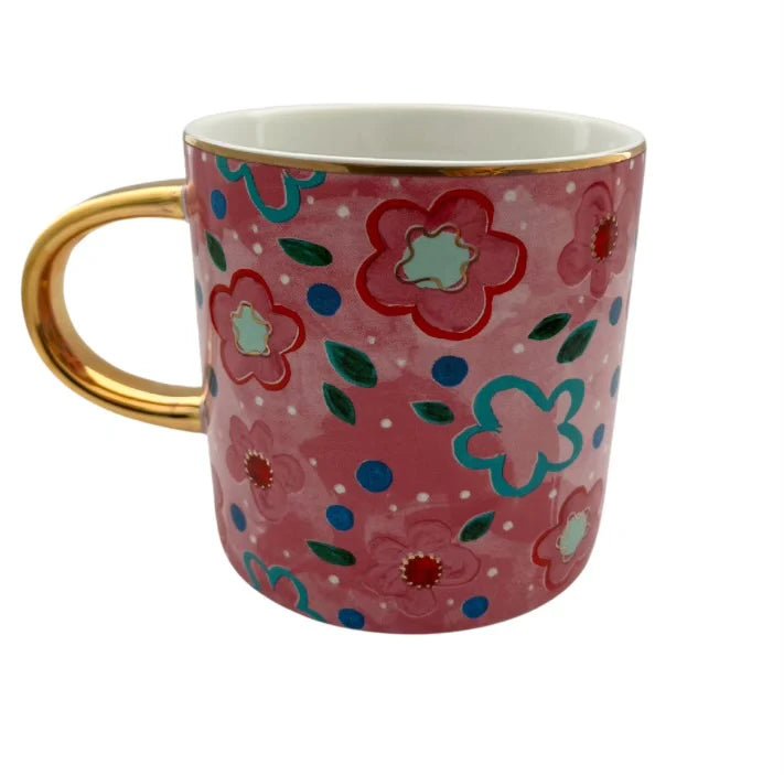 Foxy Flower Pink Mug Carla Dinnage