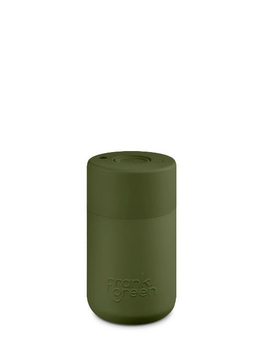 Frank Green 12oz / 340mlOriginal Reusable Cup push button - Khaki Drink Bottles Frank Green