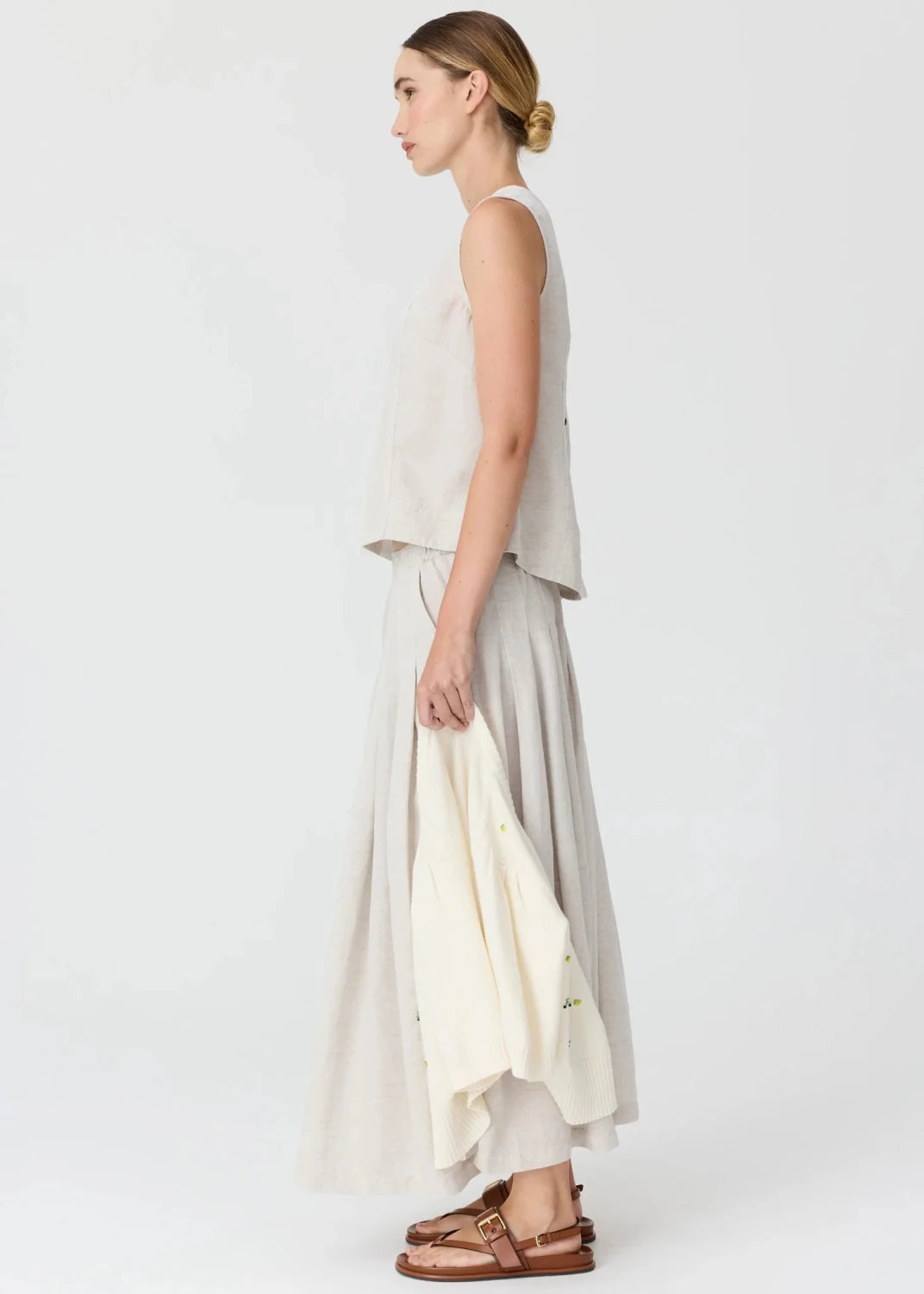 Frankie Button Tank - Natural - Stanleyandstone