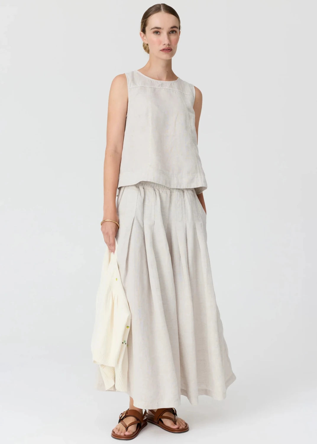 Frankie Button Tank - Natural - Stanleyandstone