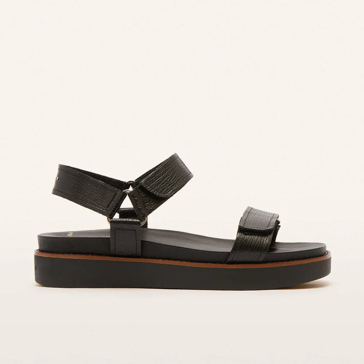Frankie4 Zane Black Grain Sandal Shoes FRANKIE4
