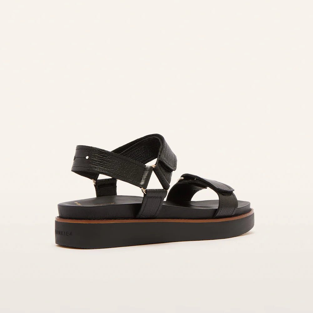 Frankie4 Zane Black Grain Sandal Shoes FRANKIE4