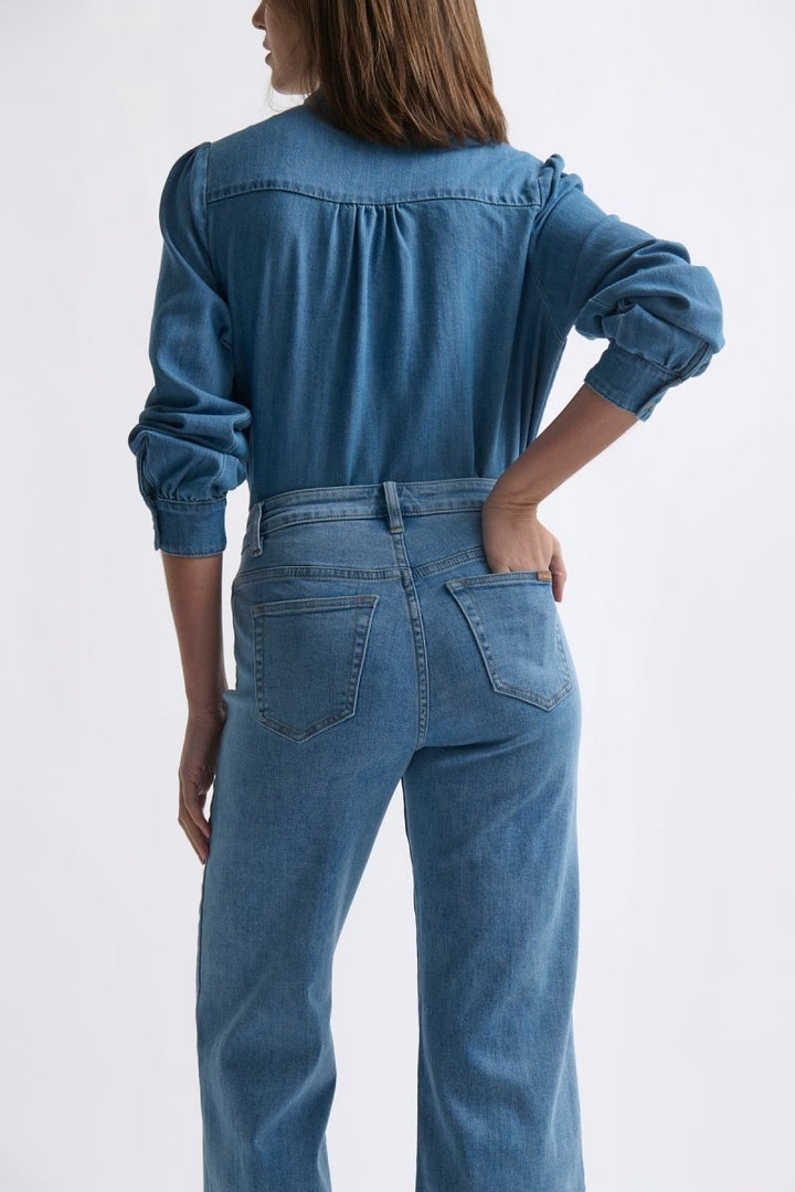 Freya Jean - Leather Pocket 70s Blue jeans Kireina