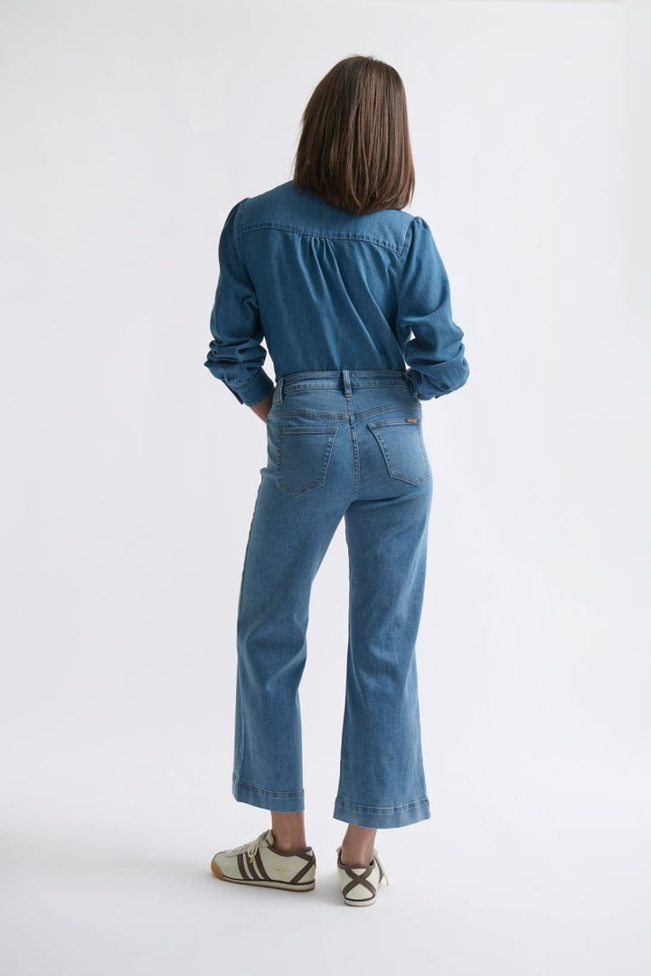 Freya Jean - Leather Pocket 70s Blue jeans Kireina