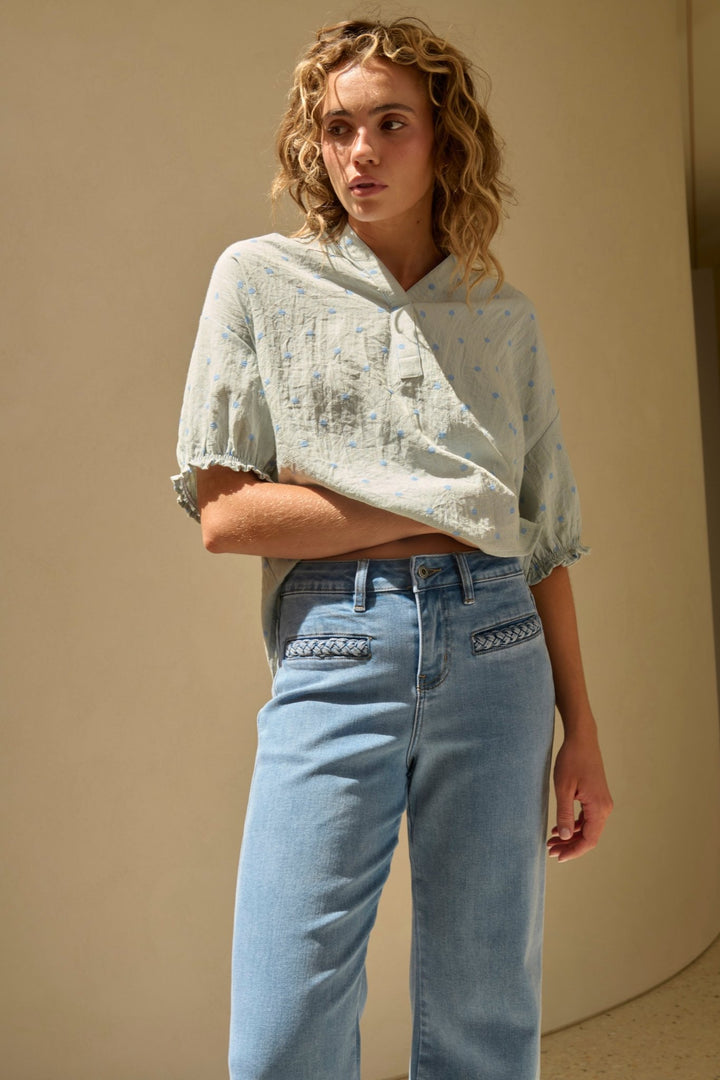 Freya Jean | Plait Pocket - 70s Blue - Stanleyandstone