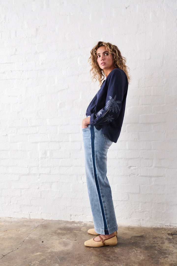 Freya Jean | Side Panel - Waterfall Deconstructed JEANS Kireina