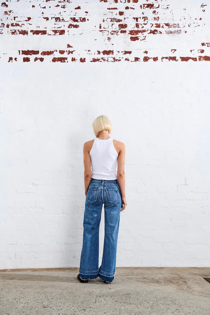 Freya Jean Waterfall -Drop Hem JEANS Kireina