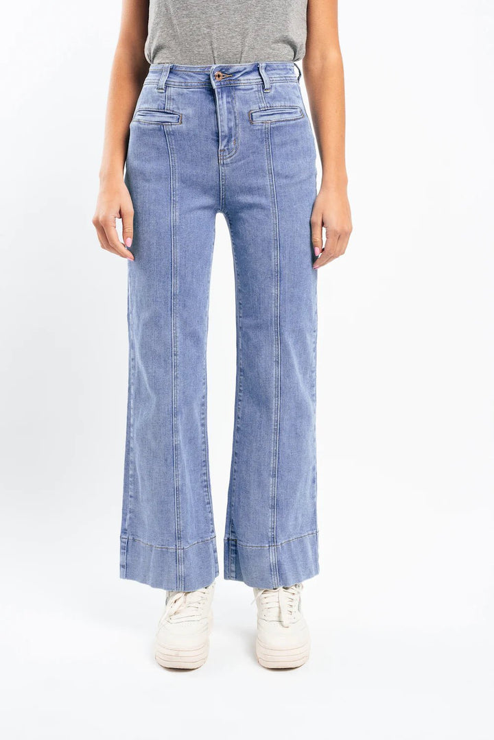 Freya Jean Waterfall -Drop Hem JEANS Kireina