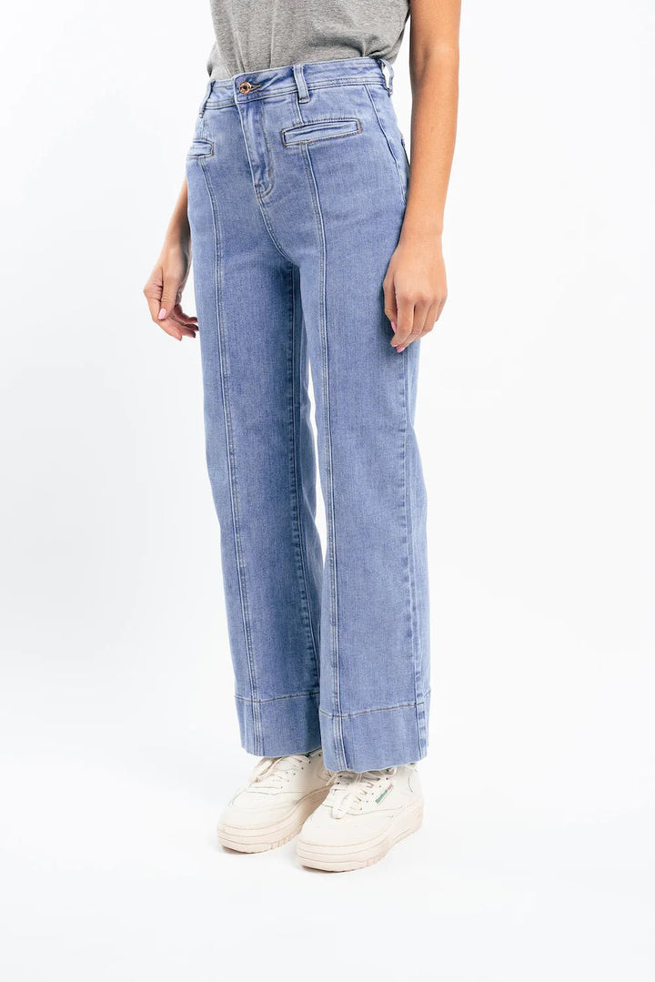 Freya Jean Waterfall -Drop Hem JEANS Kireina