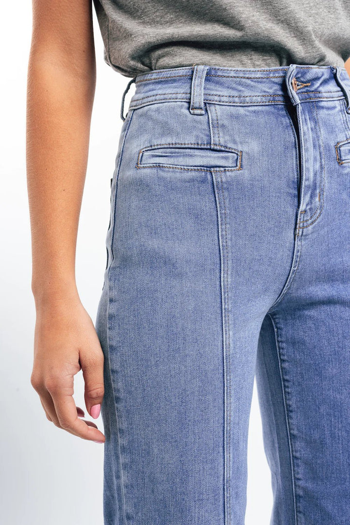 Freya Jean Waterfall -Drop Hem JEANS Kireina