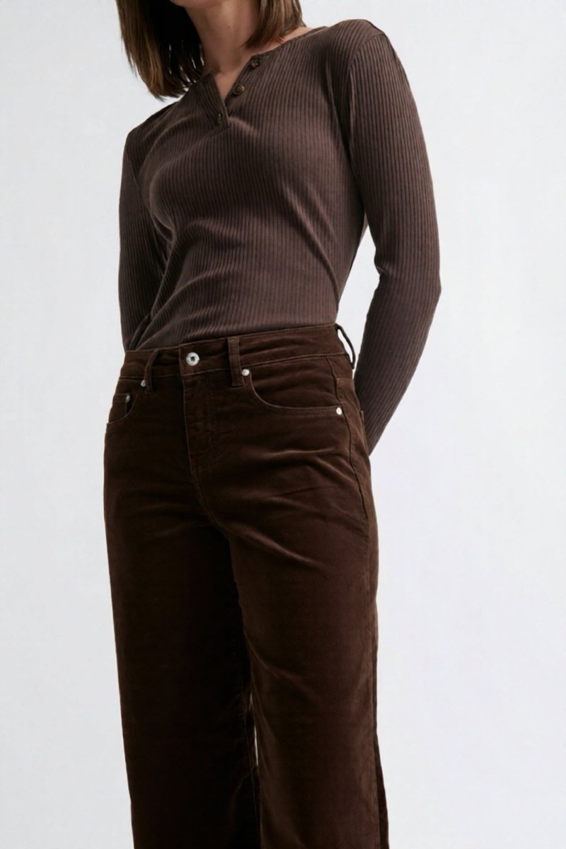 Freya Velvet Jean - Chocolate pant Kireina Australia
