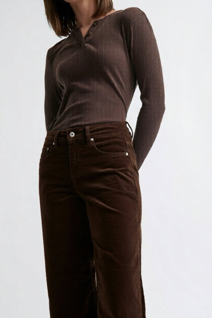 Freya Velvet Jean - Chocolate pant Kireina Australia