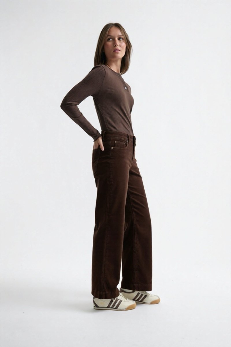 Freya Velvet Jean - Chocolate pant Kireina Australia