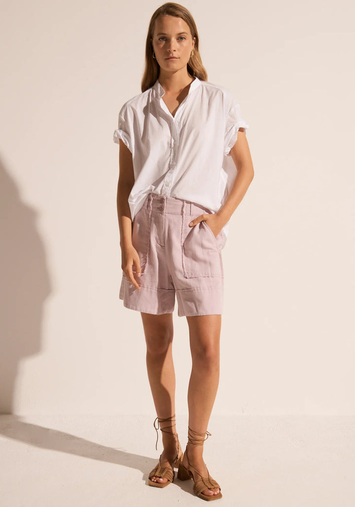 Gabi Roll Sleeve Shirt White Tops POL