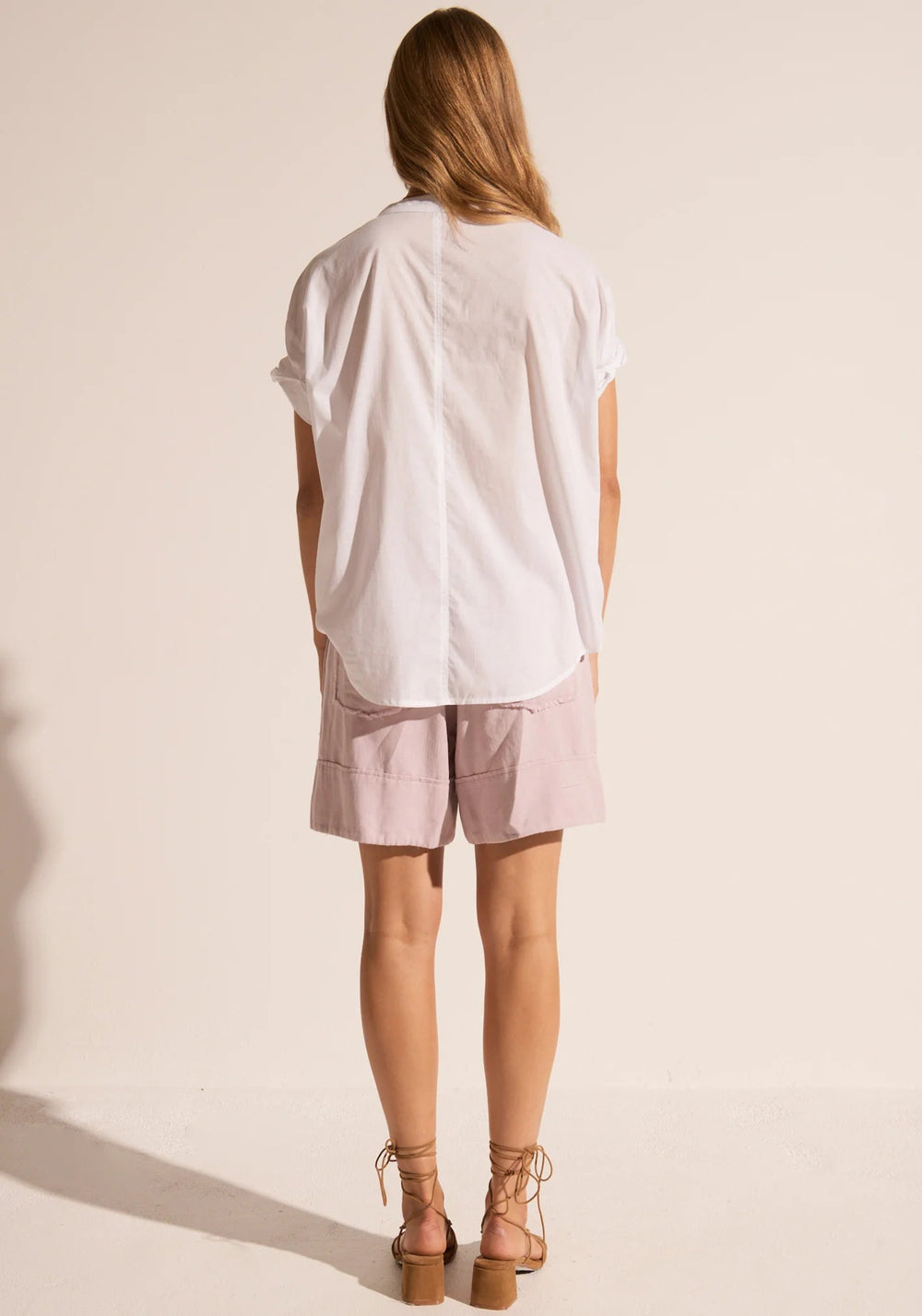 Gabi Roll Sleeve Shirt White Tops POL