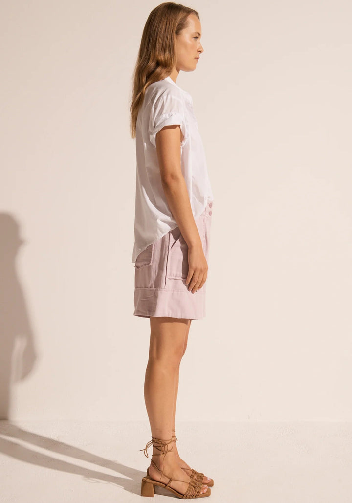 Gabi Roll Sleeve Shirt White Tops POL