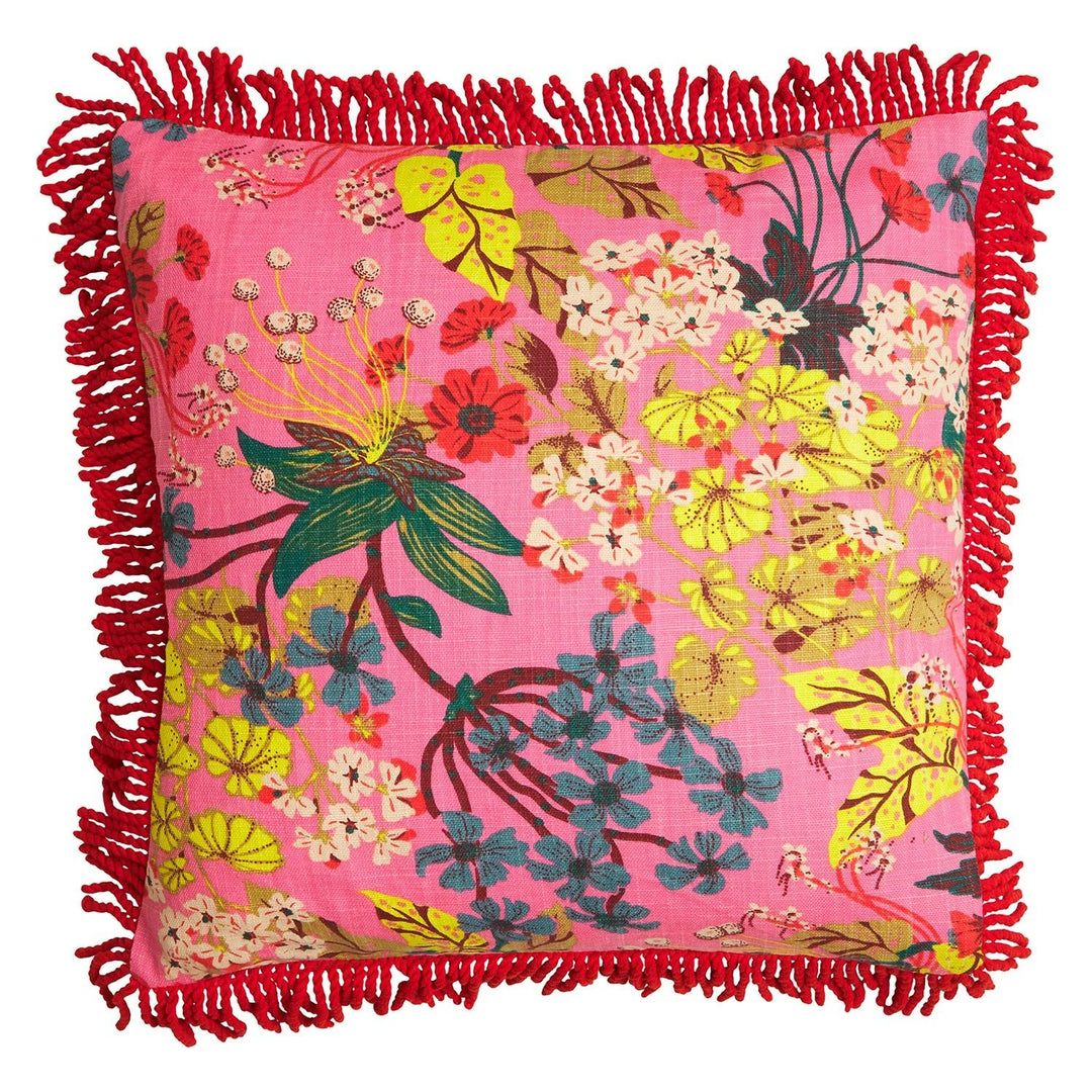 Genevieve Square Fringe Cushion Feather Insert cushion Sage & Clare