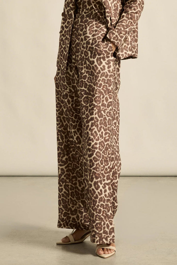 Gesture Linen Print Pant - Ocelot Pant Zoe Kratzmann