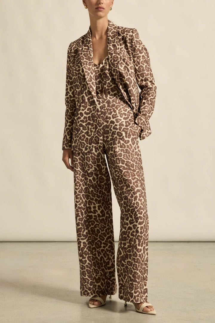 Gesture Linen Print Pant - Ocelot Pant Zoe Kratzmann