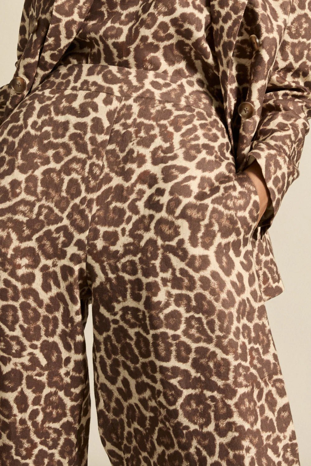 Gesture Linen Print Pant - Ocelot Pant Zoe Kratzmann
