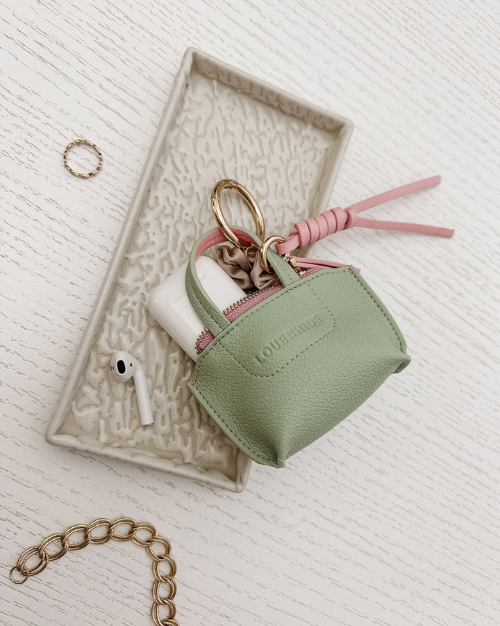 Gina Bag Charm - Sage Green bag accessories Louenhide