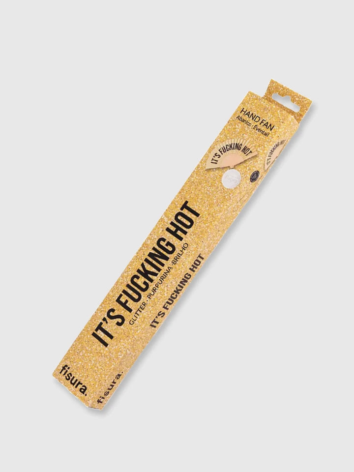 Gold Glitter hand Fan &