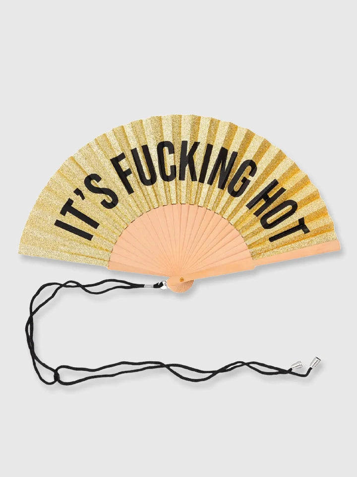 Gold Glitter hand Fan &