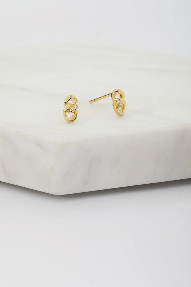 Grace Stud Earing - 925 Sterling silver gold earing Zafino Jewellery