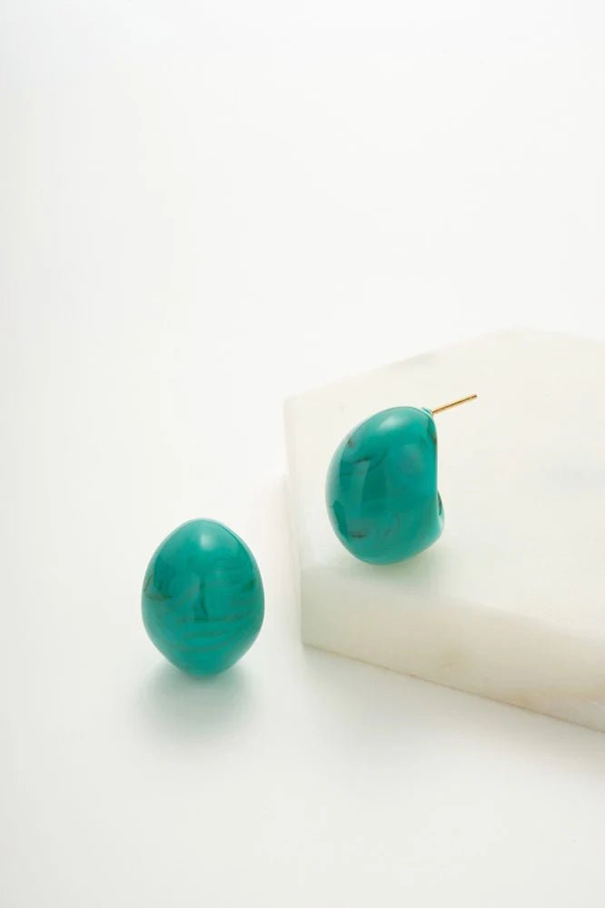 HAiley Hoop Teal Earing Zafino Jewellery