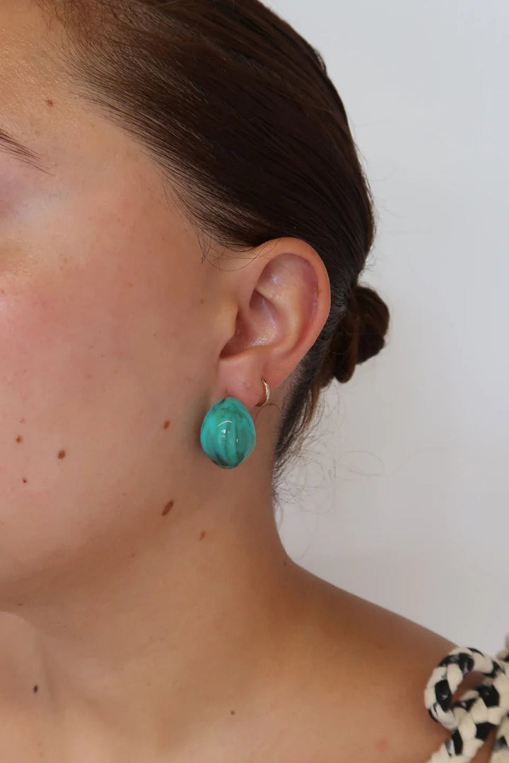 HAiley Hoop Teal Earing Zafino Jewellery