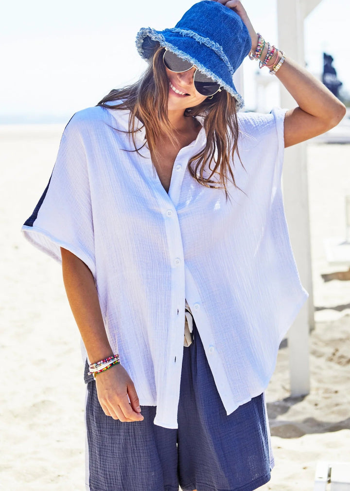 Hamill & Co Beach Shirt White Blouse hammill & Co