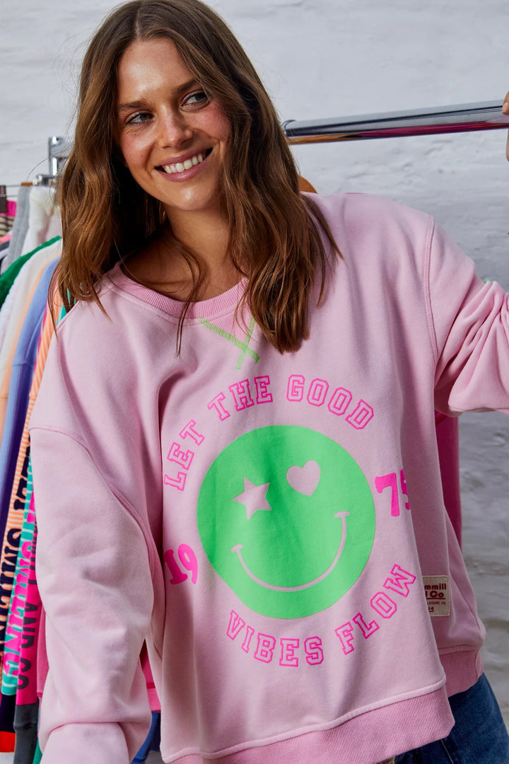 Hamill & Co Happy Sweat - Baby Pink Windcheater hammill & Co